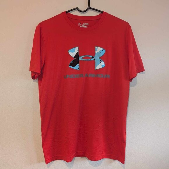 *3/$25* Under Armour Red Heat Gear Logo Graphic Tee - Youth XL - Picture 1 of 4